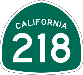 <span class="mw-page-title-main">California State Route 218</span> Highway in California