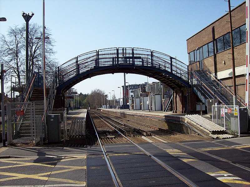 File:Camberley Station from the level crossing - geograph.org.uk - 2872059.jpg