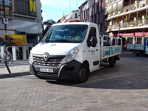 Camión de transporte de bicis de BiciMad