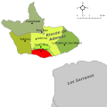 Розташування муніципалітету Касас-Бахас у комарці Рекена-Утьєль