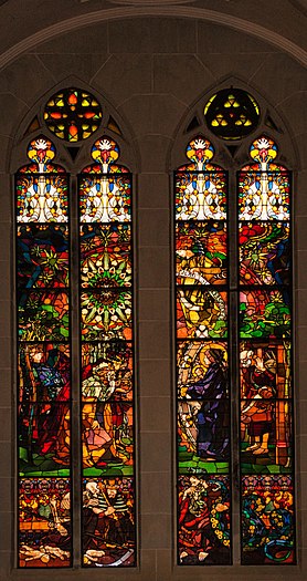 Adoration (1902-1904) par Józef Mehoffer, cathédrale Saint-Nicolas de Fribourg