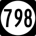 State Route 798 marker