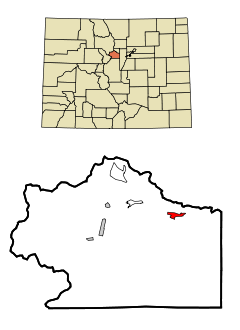 Clear Creek County Colorado Incorporated and Unincorporated areas Idaho Springs Highlighted.svg
