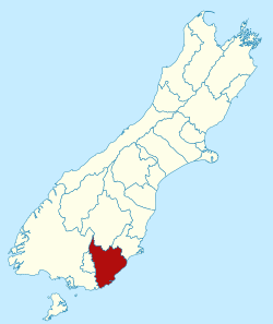 Clutha district in the South Island