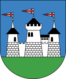 Coat of Arms of Miadzieł, Belarus.svg