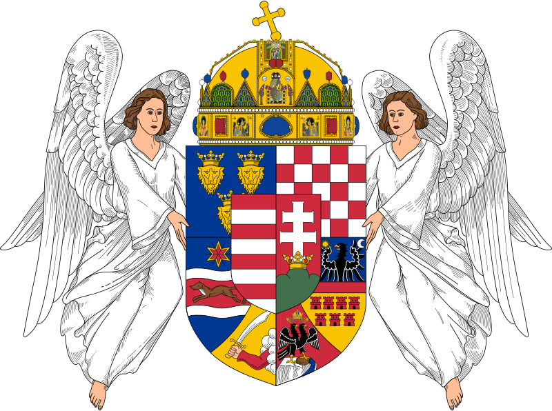 File:Coat of arms of the Lands of the Holy Hungarian Crown (1915-1918, 1919-1946; angels).svg