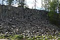 Columnar basalt at Sheepeater Cliff in Yellowstone