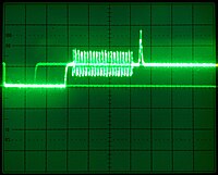 Horizontal sync and color burst of the composite output of a Commodore 64 computer Commodore 64 PAL horizontal sync and colourburst.jpg