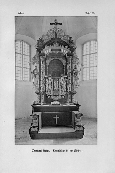 File:Comturei Lietzen Kanzelaltar in der Kirche Lebus Tafel 23.jpg