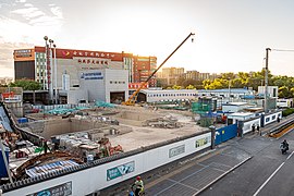 建設中の長春橋駅