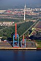 Deutsch: Nördlicher Abschluss der Kaimauer des Containerterminals Altenwerder in Hamburg-Altenwerder.