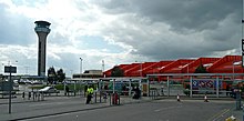 Control tower next to Hangar 89, the easyJet head office