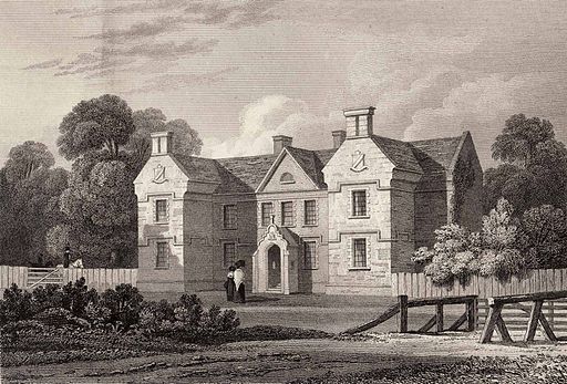 Crotta House, drawn by John Preston Neale, 1823