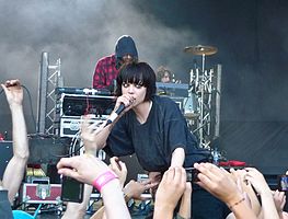 Crystal Castles performing in 2010