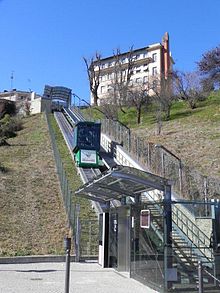 Inclined elevator in Cuneo, Italy Cuneo ascensore.JPG