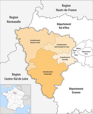 Gemeinden und Arrondissemente im Département Yvelines