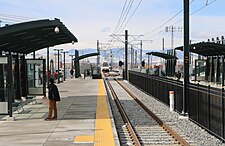 Peoria station R Line platforms Denver RTD Peoria Station R-Line.JPG