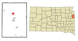 Location in Deuel County and the state of داکوتای جنوبی