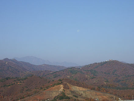 Some of the Outer Peaks of Kumgangsan, on an unusually clear day
