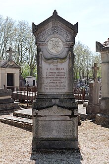 Dijon (21) Péjoces temető - Jules Mercier sírja.jpg