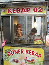 A döner street food cart in Hanoi, Vietnam