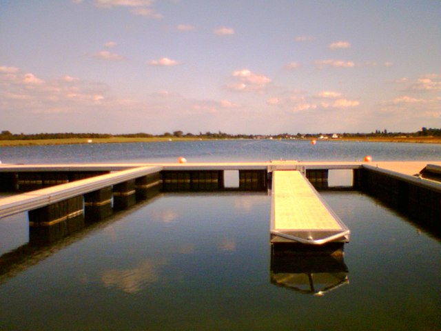 The rowers' starting line at Dorney Lake