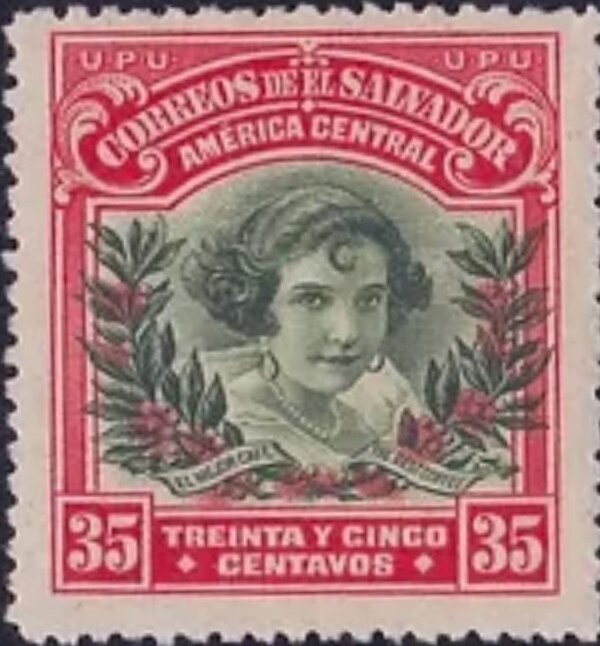 El Salvador coffee stamp 1924