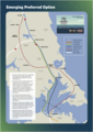 План-карта гавани Вайтемата и проложенных через неё транспортных линий