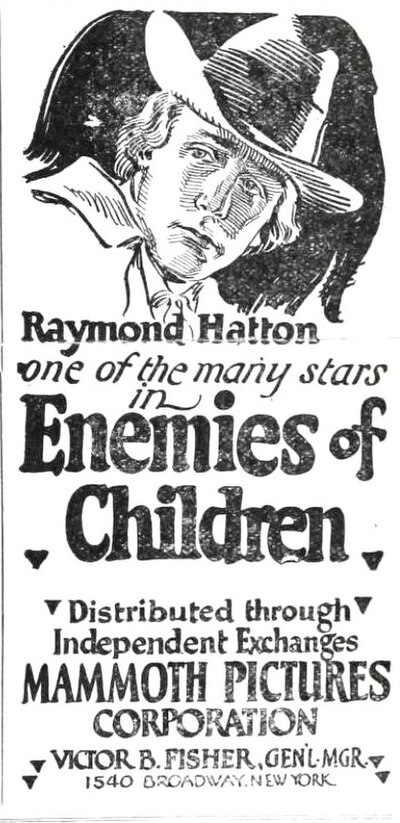 Hatton in Enemies of Children (1923)