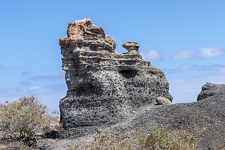 Erosion of tephra layers Lanzarote