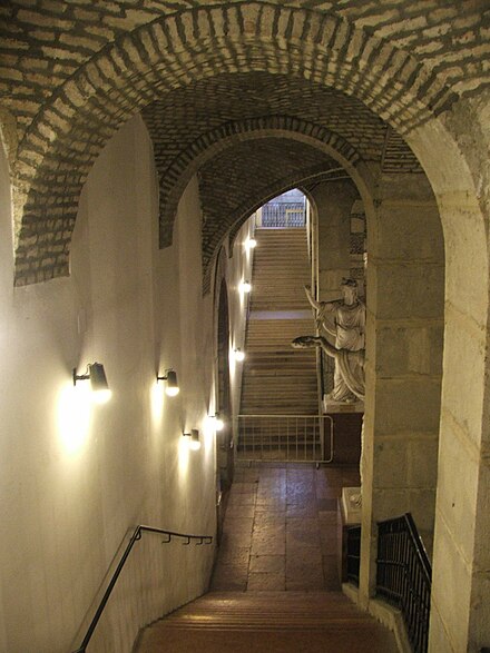 Entrance staircase of Basilica crypt of Esztergom Cathedral