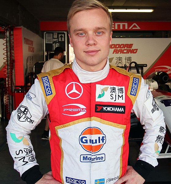 Felix Rosenqvist (pictured in 2015) had the first pole position in Formula E in his second race in the series.