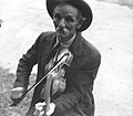 Un violinista tradicional de Carolina del Nord, en una fotografia del 1937.