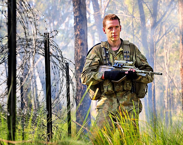 A 7RAR soldier on exercise at Shoalwater Bay 2011