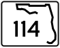 Markierung der State Road 114