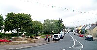 At the end of R250, looking on into Glenties Fountain and gardens at the northern end of Glenties' Main Street - geograph.org.uk - 3227259.jpg