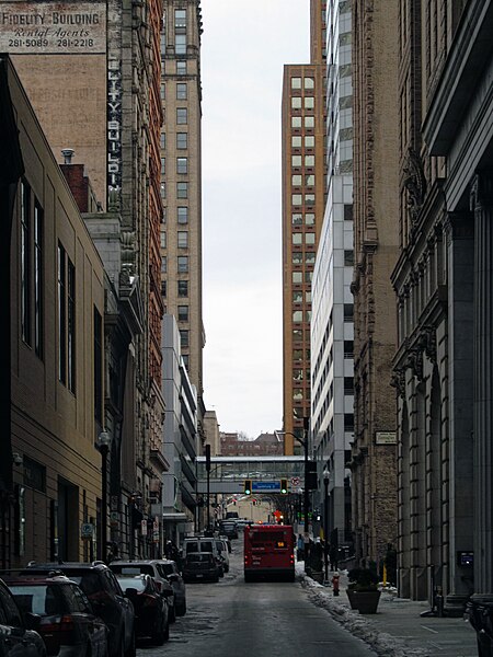 Looking eastward on Fourth Avenue