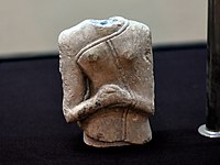 Fragment of a torso of a Sumerian female worshiper, from Diyala Region, Iraq