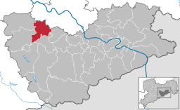 Läget för kommunen Freital i Landkreis Sächsische Schweiz-Osterzgebirge