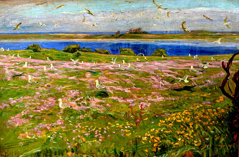 File:Fritz Syberg, Strandeng med havmåger ved Kerteminde, 1909, Johannes Larsen Museet..jpg