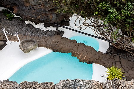 Bridge over the pool, Fundación César Manrique Tahiche Lanzarote