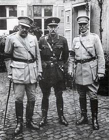 Generals Tamagnini and Gomes da Costa, together with General Haking. Generais Tamagnini Hacking e Gomes da Costa.jpg