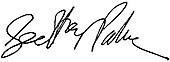 signature de Geoffrey Palmer (homme politique)