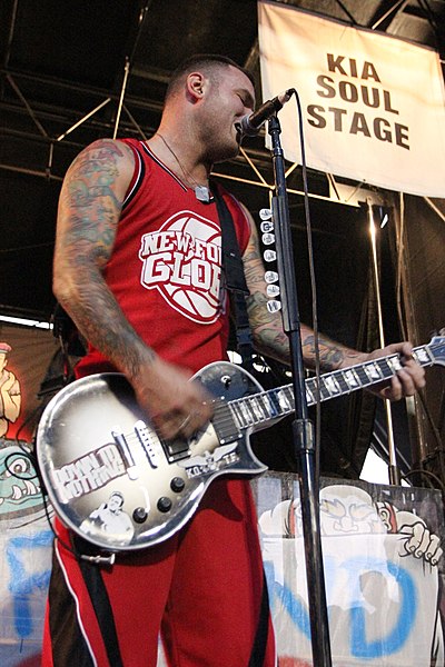 Gilbert performing with New Found Glory in Scranton, Pennsylvania, in 2012