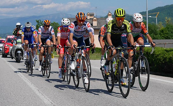 A group of riders on Stage 19