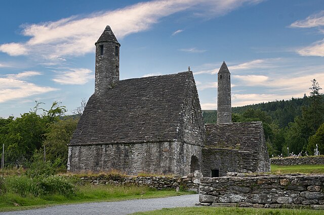 Saint Kevin's monastery at Glendalough.