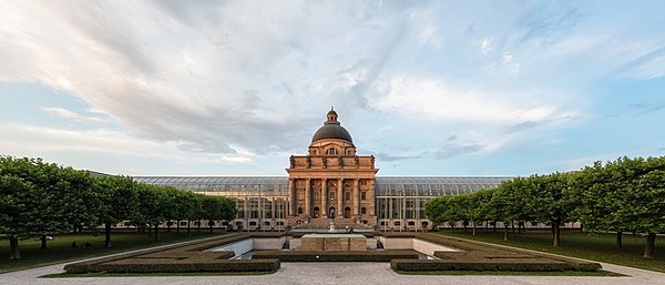 Bayerische Staatskanzlei (Bavarian State Chancellery), Munich, Germany.