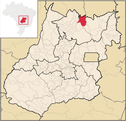 Localização de Minaçu em Goiás