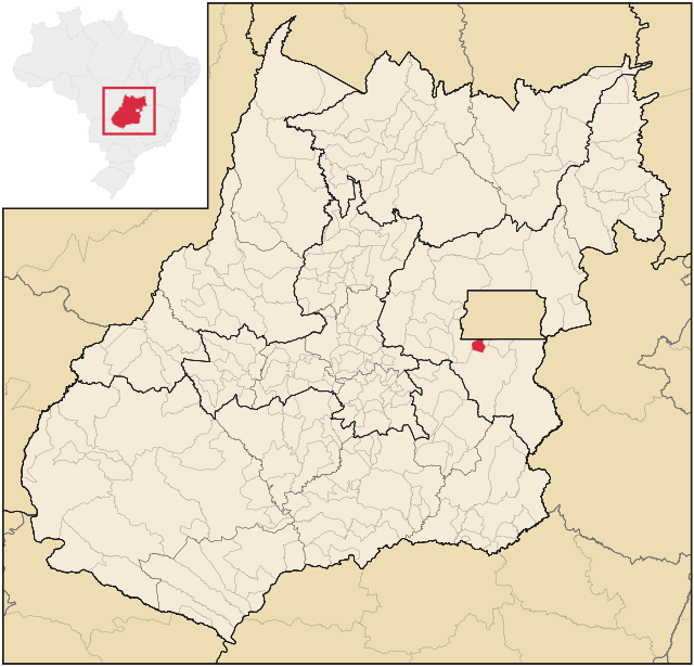 Localização de Novo Gama em Goiás