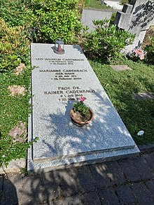 Das Grab von Rainer Cadenbach im Familiengrab auf dem Südfriedhof (Bonn)